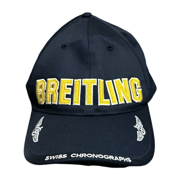 Breitling Watches 1884 Big Logo Embroidered Chronographs Blue Snapback Hat Cap - Picture 1 of 8